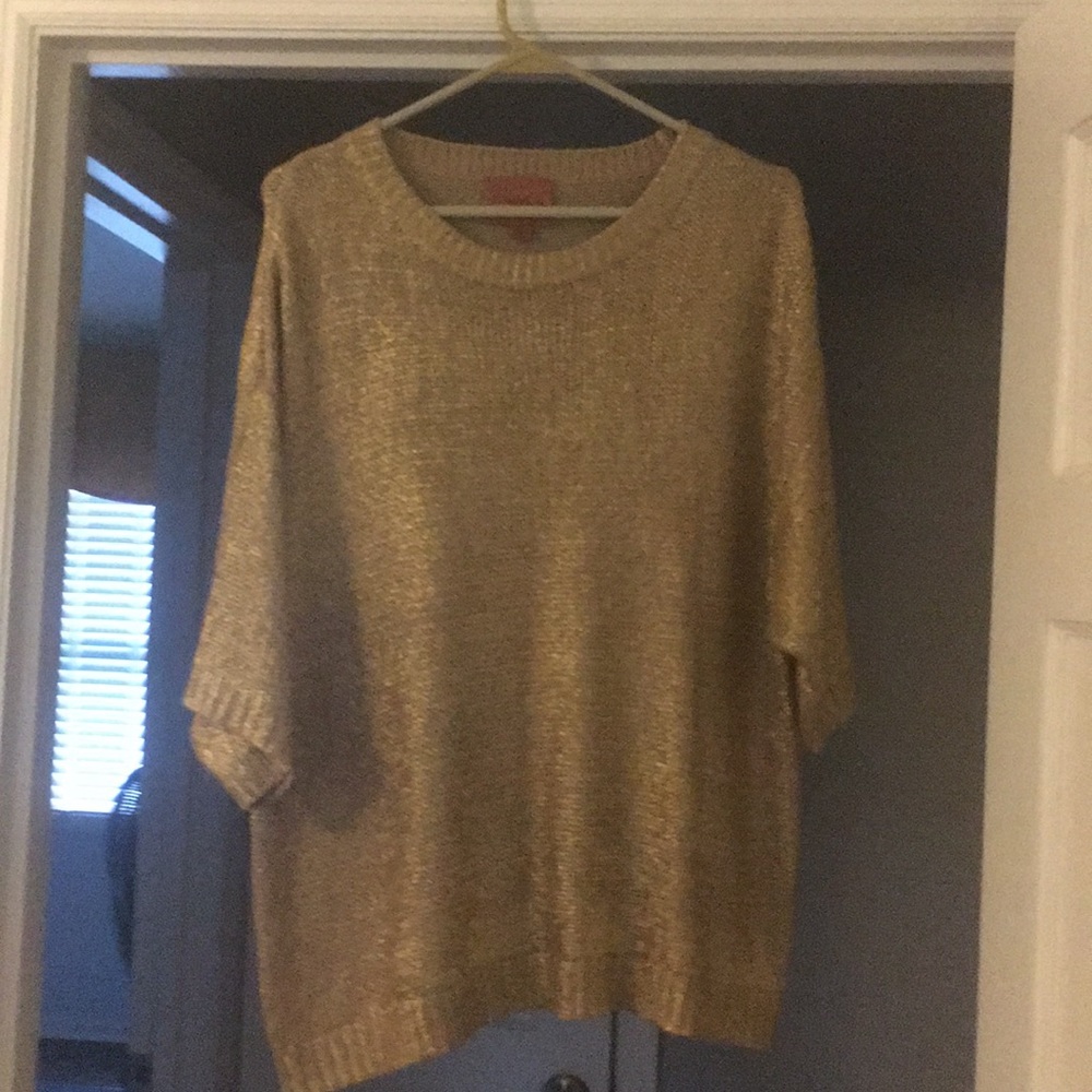 Gold  woven top